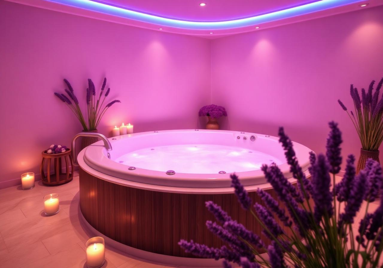 Sfeerfoto van de Baby D'eau spa met jacuzzi
